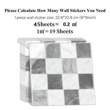 WoStick 1/4/10/20pcs Multi-Color Mosaic Tile, Waterproof Anti-Fouling, Self-Adhesive Backsplash - Easy DIY Installation. Removable Self-Adhesive Wall Tile Stickers, Suitable For Kitchen Bathroom Backsplash, Holiday Decor