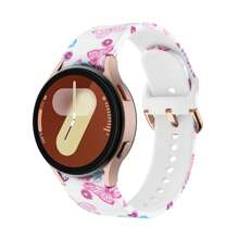 Sport Band Compatible With Galaxy Watch 7 Band 40mm 44mm,No Gap Soft Silicone Strap Compatible With Galaxy Watch 6 5 4 FE Band 40mm 44mm/Galaxy Watch 6/4 Classic 47mm 43mm 46mm 42mm/Watch 5 Pro 45mm Men Women