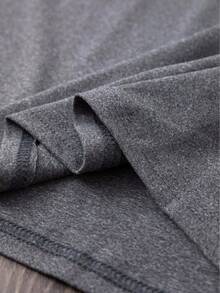 Easter T-Shirt Egg Flower Bunny Ears Bunny Feet Caster Letter Print Plus Size Round Neck - Màu xám đen - Xem 5