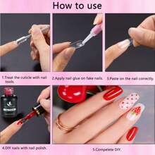 Nail Glue, Nail Glue For Acrylic Nails, Professional Nail Tip Glue For Acrylic Nails Press On Nails,Super Strong Nail Tips Glue For Stick On Nails Long Lasting Nail Glue For Fake Nails 0.07OZ/30PCS