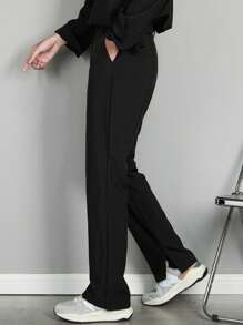 Men's Premium Drape-Effect Wide-Leg Straight Dress Pants With Split Design