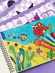 Sanrio 1 peça/4 peças Caderno de Esboços A4 Sanrio Espesso, Bloco de Desenho, Livro de Pintura, Bloco de Anotações, Kuromi, Pompompurin, Presente para Artistas, Halloween, Natal