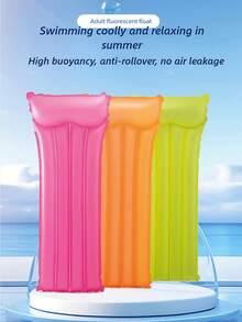 Summer Adult Floating Raft Swimming Ring Water Sports Inflatable Floating Mattress Floating Board Beach Play Beach Lounge Chair, Beach Essentials, Beach Accessories, Pool Float - Multicolor - View 2