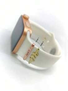 Customized 1pc Personalized Name Watch Accessory, Customized Glamorous Gold Watch Strap, Gift For Valentine's Day, Christmas, School, Her, Father's Day, Birthday, Halloween (Customization Note: Only English Is Accepted, Other Languages Will Be Translated To English),School Supplies,Back To School,School Gift,For Office,For School,For Classroom,For Teacher Gifts,For University,For Colleague,For Dorm Rooms,For Teacher,For Boys And Girls,For Teenagers,Junior High School Students,Middle School Students,High School Senior High School Students,College Students,University Students,Freshman,Sophomore,Underclassmen,Delicate Romance, Urban Chill, Look Glamour