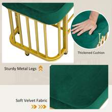 Moderne Schuhbank mit Sitzfläche aus Samt und stabilem Metallgestell Platzsparende Flurbank mit verstellbaren Füßen Ideal als Schuhbank für Flur Schlafzimmer und kleine Wohnungen