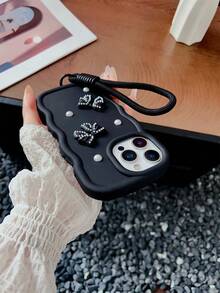 2025 年最新热销大波浪马卡龙蝴蝶结腕带手机壳，适用于三星 Galaxy S25、S24、S24 Plus/S24+、S24 Ultra、S24 FE、S20、S21、S22、S23；11/11 Pro/11 Pro Max、12/12 Pro/12 Pro Max、13/13 Pro/13 Pro Max、14/14 Pro/14 Pro Max、15/15 Pro/15 Pro Max、16/16 Pro/16 Pro Max、16E 防水防震防摔防刮