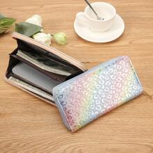 2025 Spring & Summer New Sequin Wristlet Women Wallet, Korean Fashion Casual Long Clutch Purse