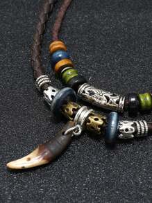 1pc Bohemian Style Necklace Accessory, Displays Unique Personalized And Style, Versatile Casual Decoration For Men And Women