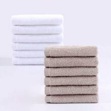 Set de 12 piezas, pañuelos de unicolor súper suaves, toallas cuadradas pequeñas de 30x30cm, de fibra larga de clase A, con diseño de lazo colgante, toallas de mano para la cocina, el jardín de infantes, el regreso a la escuela, el salón de belleza, el hogar y el baño