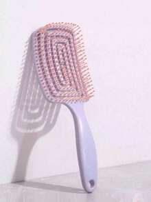 1/4件空心梳干湿按摩梳便携式宽齿梳长发蓬松梳顺滑 - 彩色 - 查看 6
