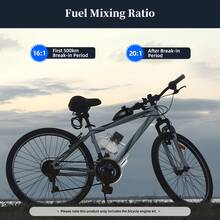 RibasuBB 100CC Bicycle Engine Kit For 26/28-Inch Bikes, High-Speed 2-Stroke Gasoline Motor, Easy Conversion To Motorcycle, Quiet, Durable & Cost-Effective - Silver - View 4