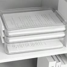 证件收纳盒/透明家用证件收纳盒/公司重要资料纸质文件夹收纳盒/家用卡片营业执照收纳 - 無色 - 查看 4