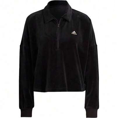 Adidas 女士立领运动休闲短款夹克 IM2582
