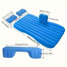 1 Portable Inflatable Car Mattress, Made Of PVC Material, Suitable For Rear Seat Sleep, Outdoor Camping Travel Cushion Bed, Suitable For Camping, Outdoor Family, Couple Gatherings - 彩色 - 查看 4