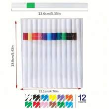 12 stuks acrylverfmarkers - fijne punt, permanente pennen voor hout-, glas-, textiel- en steenbewerking - ergonomisch ontwerp - ideaal voor volwassenen en studenten - perfect als verjaardags- en kerstcadeau, voor de start van het nieuwe schooljaar