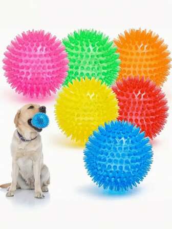 1/3/4pcs Squeaky Chew Ball Dog Toys, TPR Soft Floating Pool Toys, Reduce Anxiety, Pick Up & Fetch, Dental Cleaning, Suitable For Small/Medium Pets, Battery Free