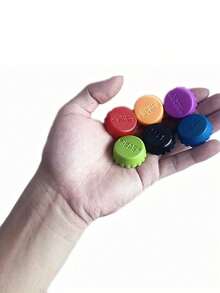 3/6/12/18/60pcs Random Colors Silicone Beer Bottle Fresh-Keeping Cap, Soda Fresh-Keeping Cap, Silicone Bottle Cap Sealing Cap, Edible Material - Multicolor - View 8