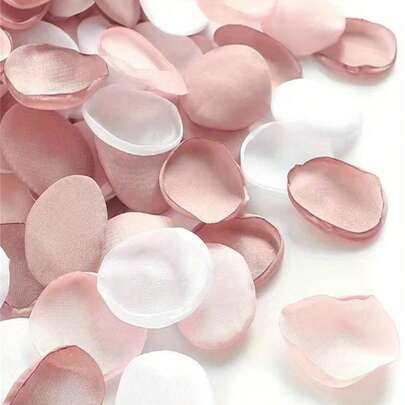 50/100/300/500pcs, Silk Rose Petals Wedding Petals White Petals Fake Rose Petals Artificial Flower Petals Proposal Basket Aisle Bridal Shower Table Decoration