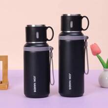 New 2-In-1 Insulated Water Cup With Lid, High-Quality Teacup Set For Men & Women, Large Capacity Stylish Water Bottle With Tea Infuser Back To School