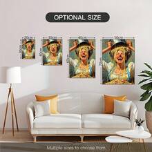 1PC Frameless Canvas Painting "Spaghetti Head" Funny Pasta Art Print - Retro Cooking Theme, Whimsical Maximalist Home Decor, Wrapped Canvas,Perfect For Kitchen, Bathroom, Or Living Room Decor,Perfect For Room Decor,Aesthetic Room Decor, Bedroom,Waterproof Canvas Wall Art, Artwork Wall Painting For Gift,Kitchen, Dining Room, Living Room, Cafe, Bar, Wall Decor , Home And Dormitory Decoration Gifts Birthday Graduation - Multicolor - View 6