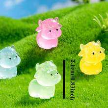 6/12/24/36/48pcs Luminous Mini Resin Cow Tiny Little Yak Figurines To Hide Glow In The Dark Miniature Figures For Micro Garden Landscape Decoration Craft Party Favors Toys(Random Color) - Multicolor - View 8