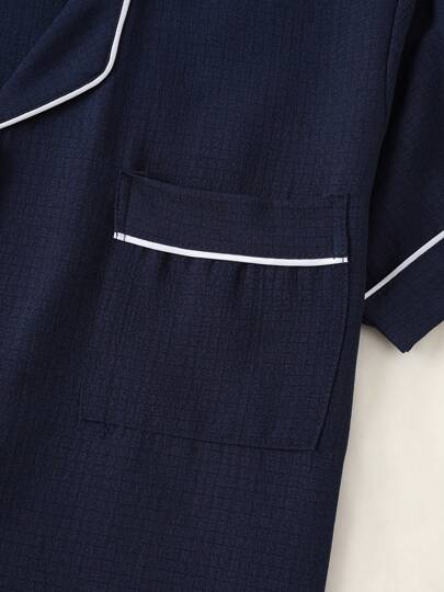 Women Short Sleeve Top Shorts Pyjama Set, Com Tafel Loungewear Home Outdoor, view 5