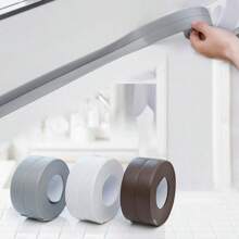 1 Roll 3.8" X 320" Kitchen & Bathroom Waterproof, Anti-Mold, Decorative Adhesive Tape, Thick & Trimmable To Seal Gaps, Cracks, Tile Joints, Essential Home Essential Wall Decor Room Decor Stickers Wallpaper Wall Paper Wall Stickers Wall Sticker Kitchen Accessories Kitchen Items Kitchen Decor