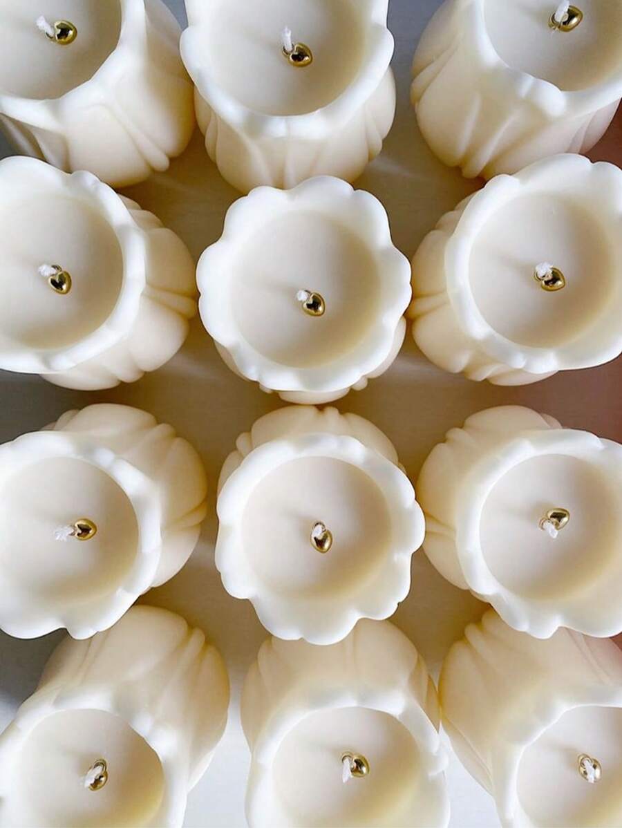 1 pieza Molde de silicona en forma de tulipán para velas perfumadas, jabón, soportes de aromaterapia, decoración para el alféizar de la ventana, rincón de lectura, plantas en maceta, diseño suave y seguro