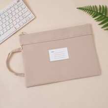 Organizador de archivos A4 - Bolsa de documento resistente de tela Oxford con asa, impermeable y portátil (opción de bolsillos simples/dobles y 5 colores), de vuelta a la escuela, útiles escolares