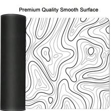 Large Black & White Terrain Graphics Gaming Mouse Pad With Stitched Edges, Non-Slip Rubber Base, Perfect For Computers, Laptops, And Office Desks, Large Mouse Pad