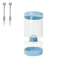 1pc 7 Inch / 7 .48 Inch Black Pickle Container With Strainer Wet Bring Two Forks And Dry Separation Pickle And Olive Jar Blue Leakproof Airtight Food Containers Upside Down Pickle Container Reusable For Food Storage Cucumber Olives Glass Material Is Leak-Proof Kitchen Storage Tank (White And Green Pickle - Multicolor - View 10