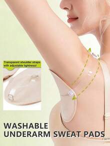 12/6/4/2pcs Washable Underarm Sweat Pads For Women And Men, Armpit Sweat Absorbing Guards, Dress Sweat Perspiration Pads,Waterproof Absorbent Pad For Underarm And Shoulder, Sweat-Proof And Quick-Drying Body Care For Travel,Sport,Outdoor - one-size - View 1