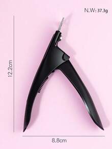 1pc U-Shaped Stainless Steel Nail Clippers,Nail Supplies,Nail Tools,Nail Art Tools,Back To School,Nails,Nail Tools For Press On Nails,Manicure Pedicure Tools - Black - View 4