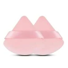 Makeup Sponge 2 Pcs EVAOUXIU Powder Puff Face Powder, Soft Plush Setting Powder Puff, Velour Cosmetic Foundation Blender Sponge Beauty Makeup Tools (Black) - po-2 粉紅色 - 查看 1
