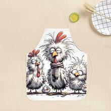 一件式 Funny Farm 鸡围裙，鸡穿雨靴，适用于厨房烘焙烧烤必备小众古怪礼物