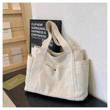 1pc Personalized Tote Bag, Shoulder Bag, Casual Shoppers Bag, Large Capacity Shoulder Bag, Suitable For Work, Travel, Multi-Functional, High Capacity, Lightweight, Practical, Anniversary, Christmas, Vacation, Appropriate For Outdoor/Commuting/Travel/School/Going Out/Sports/Shopping/Daily Use