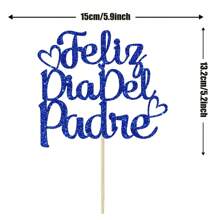 Topper na tort "Feliz Dia Del Padre", Topper na tort z okazji Dnia Ojca, Dekoracje Feliz Cumpleanos Papa, Dekoracje na przyjęcie z okazji Dnia Ojca