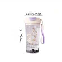 1PC Plastic Straw Water Cup, Sports Water Cup, Coffee Cup, Portable Water Bottle, Household Drinking Utensils 550ml (Note: Plastic Products May Have Slight Scratches)