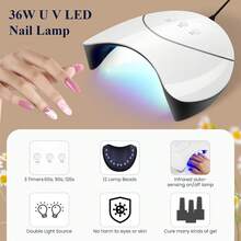 PHOENIXY Gel Nail Polish Set, 18 Colors Fall Gel Nail Polish Kit With 36W U V LED Nail Lamp Pink Red Purple Black Brown Blue Nail Kit Manicure Tools Mothers Day Gifts For Mom - Retro Daisy - View 5