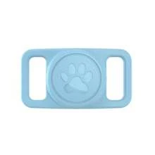 Cute Cat Paw Pattern Pet Apple AirTag Protective Case With Cover, Apple GPS Locator Pet Collar Silicone Tag Protector Shell