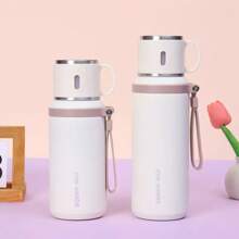New 2-In-1 Insulated Water Cup With Lid, High-Quality Teacup Set For Men & Women, Large Capacity Stylish Water Bottle With Tea Infuser Back To School