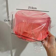 1 pieza Caja de almacenamiento para pastel de 8 pulgadas con tapa y asa, caja de pastel portátil de PP, adecuada para picnic al aire libre, camping, interior/exterior del hogar, oficina, escuela, vacaciones, fiesta de cumpleaños, boda, horneado, color y estilo aleatorios