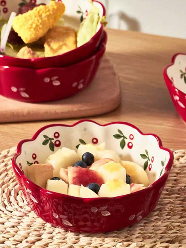 Handpainted Ceramic Bowls For Meal, Fruit, Salad, Dessert, Snacks, Breakfast, Household Tableware,School Supplies