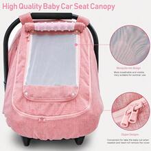 Waterproof Baby Car Seat Cover Cold Weather Carseat Cover For Babies Infant Car Seat Cover Canopy For Boy Girls Windproof Car Seat Canopy For Boys And Girls Keeps Babies Warm And Cozy - gray - View 6