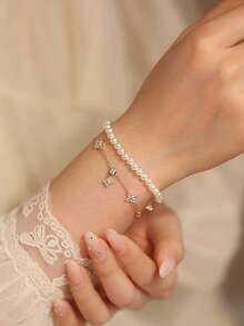 ESBERRY 1条925纯银优雅百搭四叶草手链，适合女士日常佩戴，也适合情人节、生日、派对和日常佩戴。 - 手鍊 - 查看 6