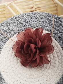 Summer Elegant Vacation Style Rope & Fabric Flower Necklace & Waist Chain - Beige - View 5