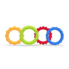Brinquedos sensoriais para crianças e adultos - Pacote com 4 pulseiras elásticas | Brinquedos sensoriais com textura e calmantes para crianças autistas com necessidades especiais | Brinquedo calmante para meninos e meninas - Multicolorido - Ver 4