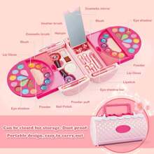 Make-up voor kinderen - Speelgoed voor kindercosmetica - Gesimuleerde make-upspellen - Doe alsof je met speelgoed speelt - Verjaardagscadeaus voor meisjes - Kerstmis - Halloween-gezichtskleuren, graffiti-rekwisieten - lippenstift - oogschaduw - nagellakset - interactief speelgoed - rekwisieten voor podiumoptredens