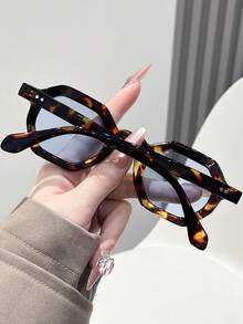 1 coppia di occhiali da donna con montatura geometrica, accessori alla moda per l'estate - Multicolore - Visualizzare 4