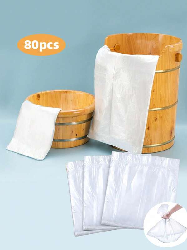 80PCS Foot Baths Bags,Disposable Foot Tub Liner Portable Bath Basin Bags, Plastic Pedicure Spa Bags,Thin Large Foot Bath Liners Disposable Pedicure Liners For Foot Pedicure Spa Hotel Home Use,Foot Care Toools,Foot Baths & Spas Accessories,Foot Soak Tub Bath Bags For Travel